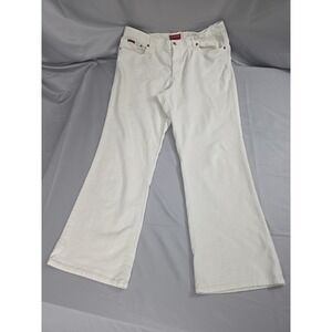 Preppy Y2K 2000s Vintage Chaps Denim Corduroy Flare Pants sz 16 White Academia